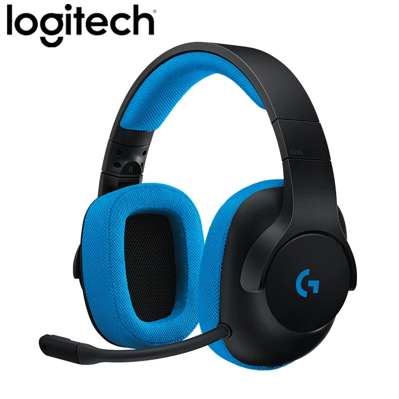 Оригинальная игровая гарнитура Logitech G233 Prodigy проводное управление с микрофоном