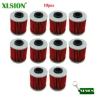 XLSION 10 шт. масляные фильтры для SUZUKI RMZ 250 RMZ450 Kawasaki KX250 2006 2007 2008 KX250F 2004-2015 KX450F 2016