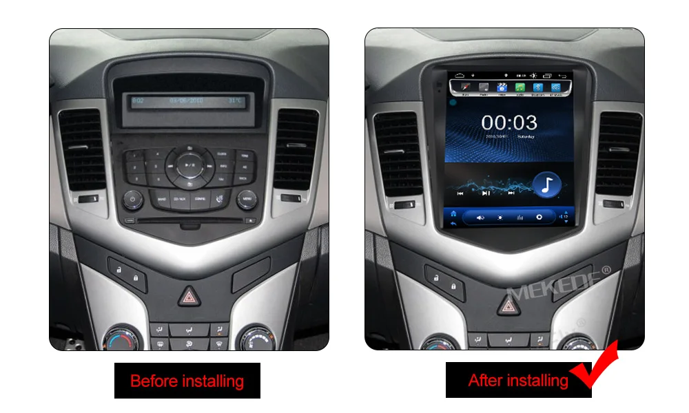 MEKEDE 10," DSP Android 9,0 4 ядра автомобиля gps для Chevrolet Cruze 2008-2011 без DVD с стерео Авто Радио Аудио головное устройство DAB