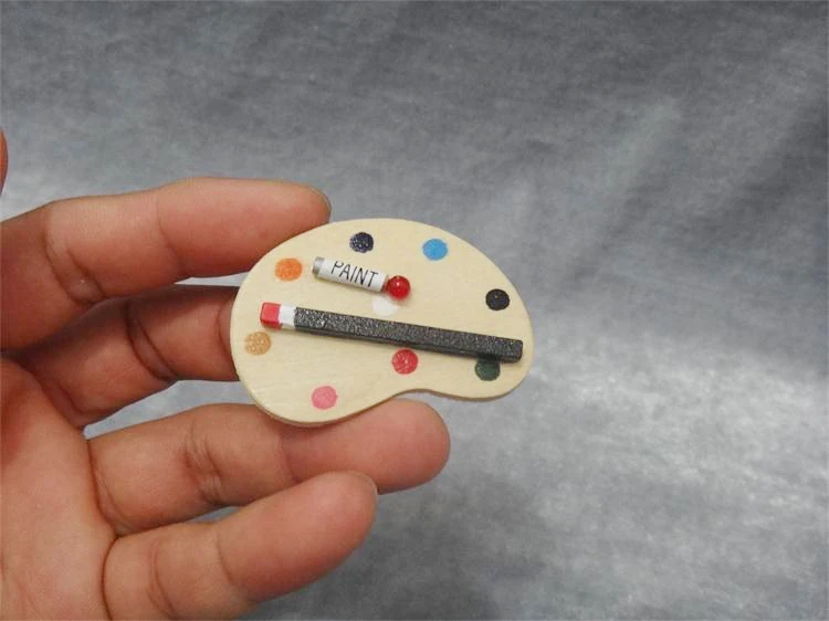 

G10-X039 children baby gift Toy 1:12 Dollhouse mini Furniture Miniature rement accessories Watercolor palette 1pcs