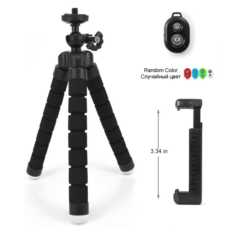 BLACK-Tripod-3 Гибкий мини штатив Gorillapod Octopus для iPhone, samsung, Xiaomi, huawei, zte, держатель для камеры Gopro - Цвет: BLACK-Tripod-3