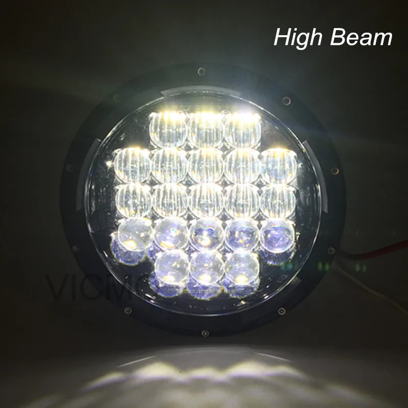 75 Вт 5D 7-дюймовый светодиодный светильник для Jeep Wrangler JK TJ Hummer H1 H2 Patrol Y60 с дневным