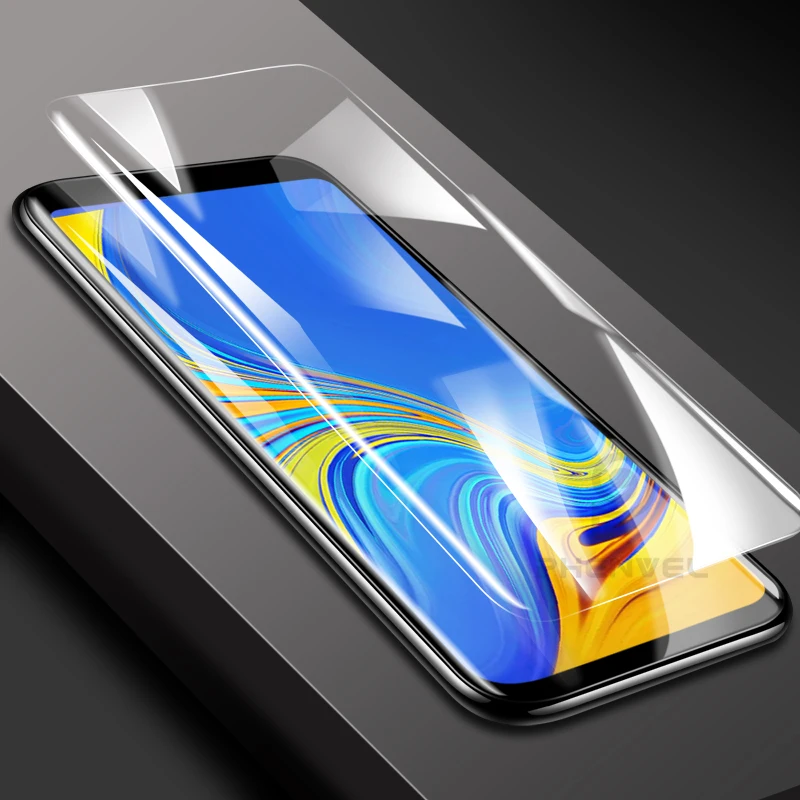Защитная пленка 0 1 мм для Samsung A9 A8 A7 гелевая Galaxy Plus 2018 3d с гидрогелем задней