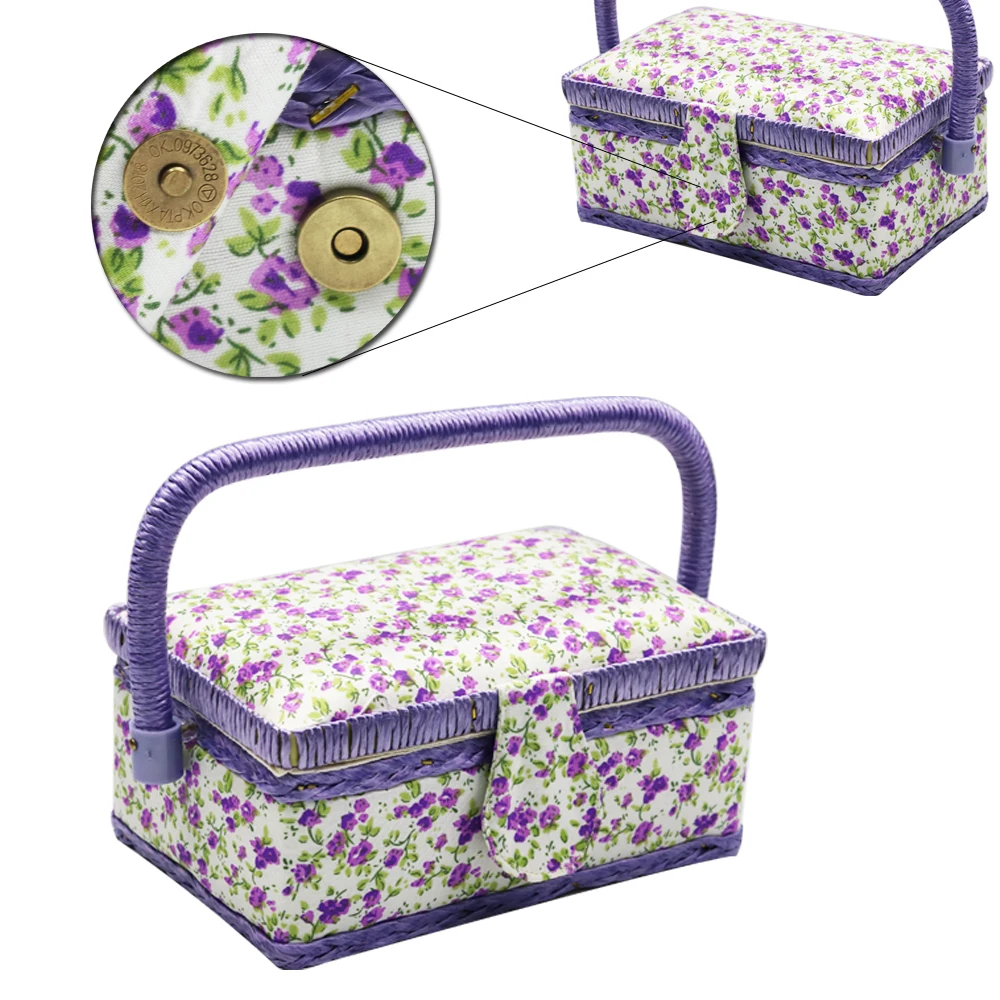 Набор для шитья ручной работы корзина хранения с цветочным узором инструмент