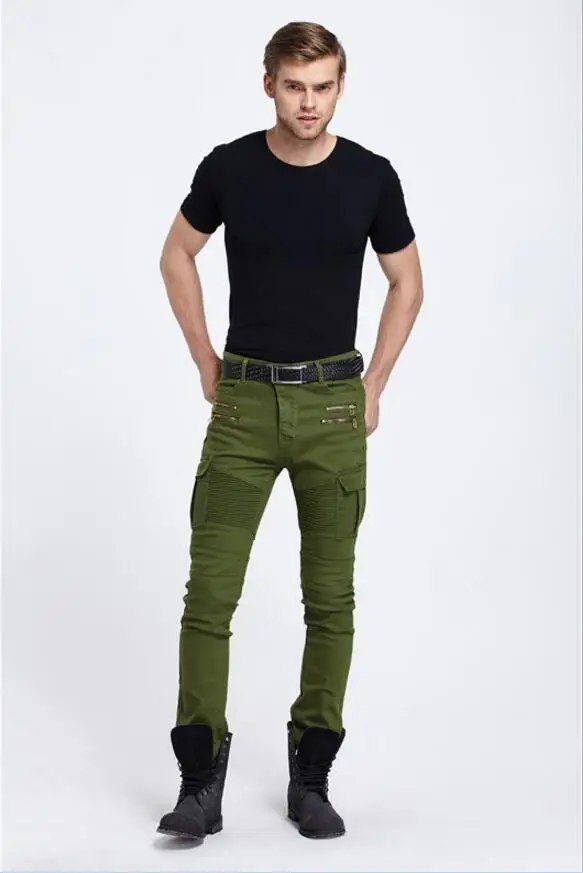 Узкие джинсы CLASSDIM мужские байкерские мотоциклетные брюки из денима