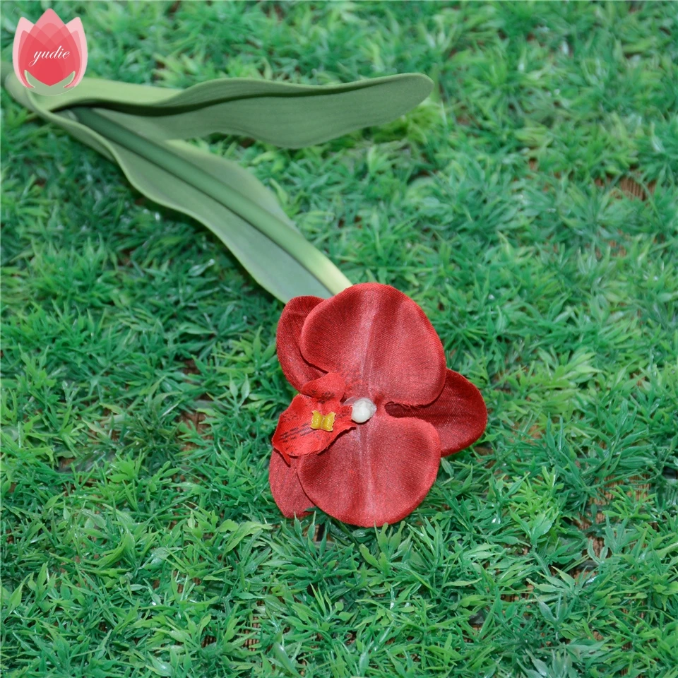 10pcs Silk Butterfly Orchid Artificial Flower Head For Wedding Car Home Decoration Orchs Mariage Flores Cymbidium Handmade Plant | Дом и сад