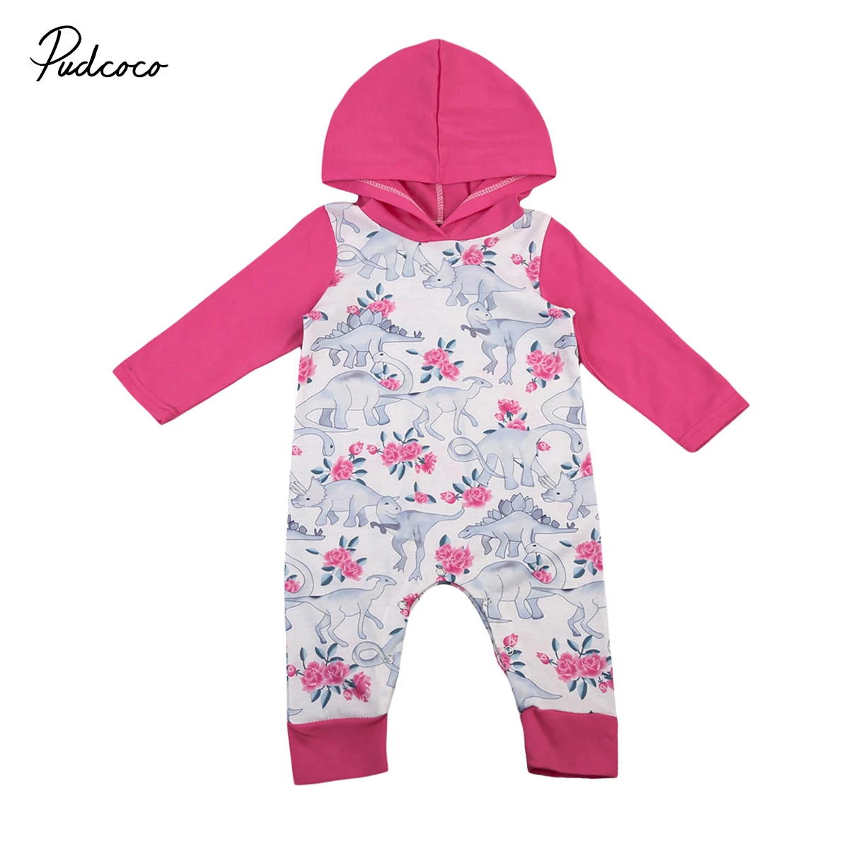 Милое хлопковое боди с цветочным рисунком для новорожденных девочек комбинезон