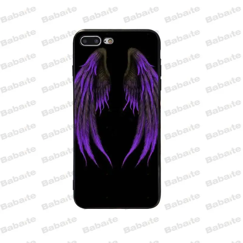 Babaite Angel Wings Soft Silicone TPU Phone Case Cover Shell for iPhone 5 5S 6 6S 7 7plus 8 8PlusX XS MAX XR case cover | Мобильные