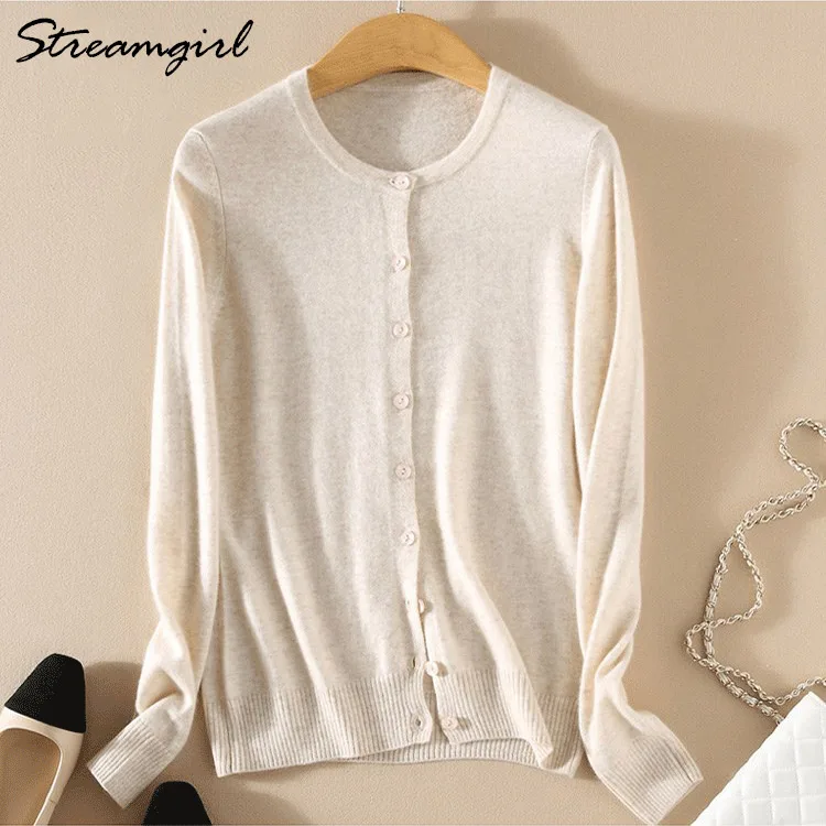 Knitted Cardigan Women Cashmere Wool Female Cardigans Short Black Cardigan Plus Size Cardigans Big Size Women Tops Spring - Цвет: Light camel