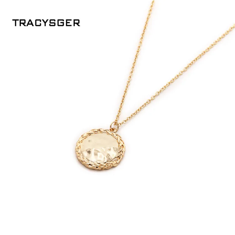 AL-N84331/TRACYSGER/ожерелье в виде кованого диска | Украшения и аксессуары