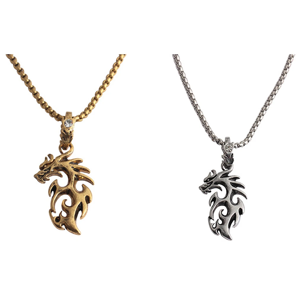Цепочка с подвеской в виде дракона для мужчин и женщин украшение стиле хип-хоп из