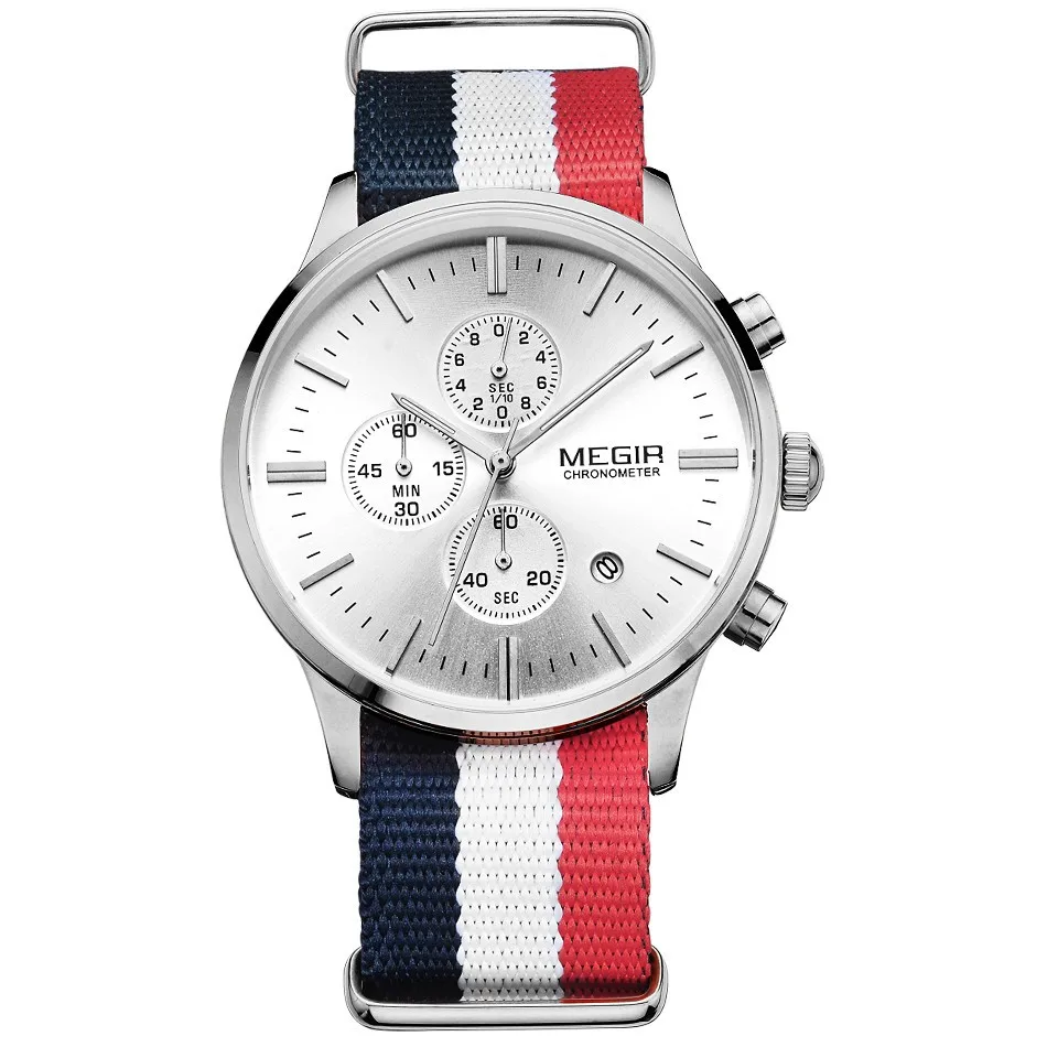 Megir relojes hombre роскошные Брендовые мужские наручные часы модные повседневные часы с кожаным ремешком Хронограф Спортивные часы золотые антикварные мужские часы