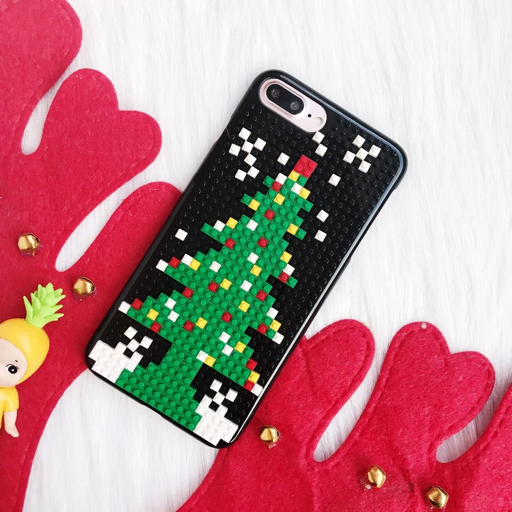 Для iPhone6/7/8/PLUS мобильный корпус Lego DIY персональная головоломка Рождественский