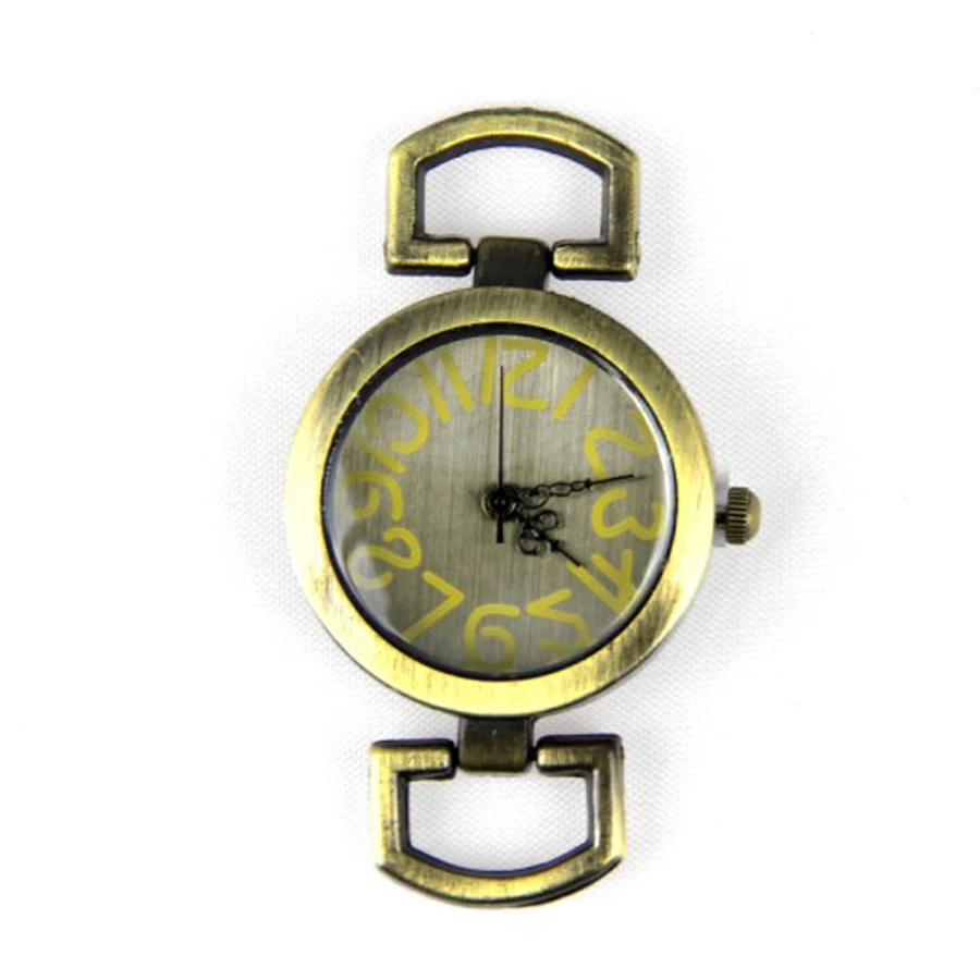 shsby Diy personality ancient bronze Watch header black numerals circle watch table-core watchband Watch accessories wholesale