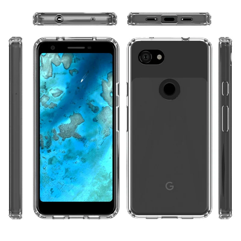 Для Google Pixel 3a XL чехол TPU бампер жесткий PC акриловый прозрачный Кристальный чехол для телефона чехол для Google Pixel 3 3A Lite XL 3AXL 3XL