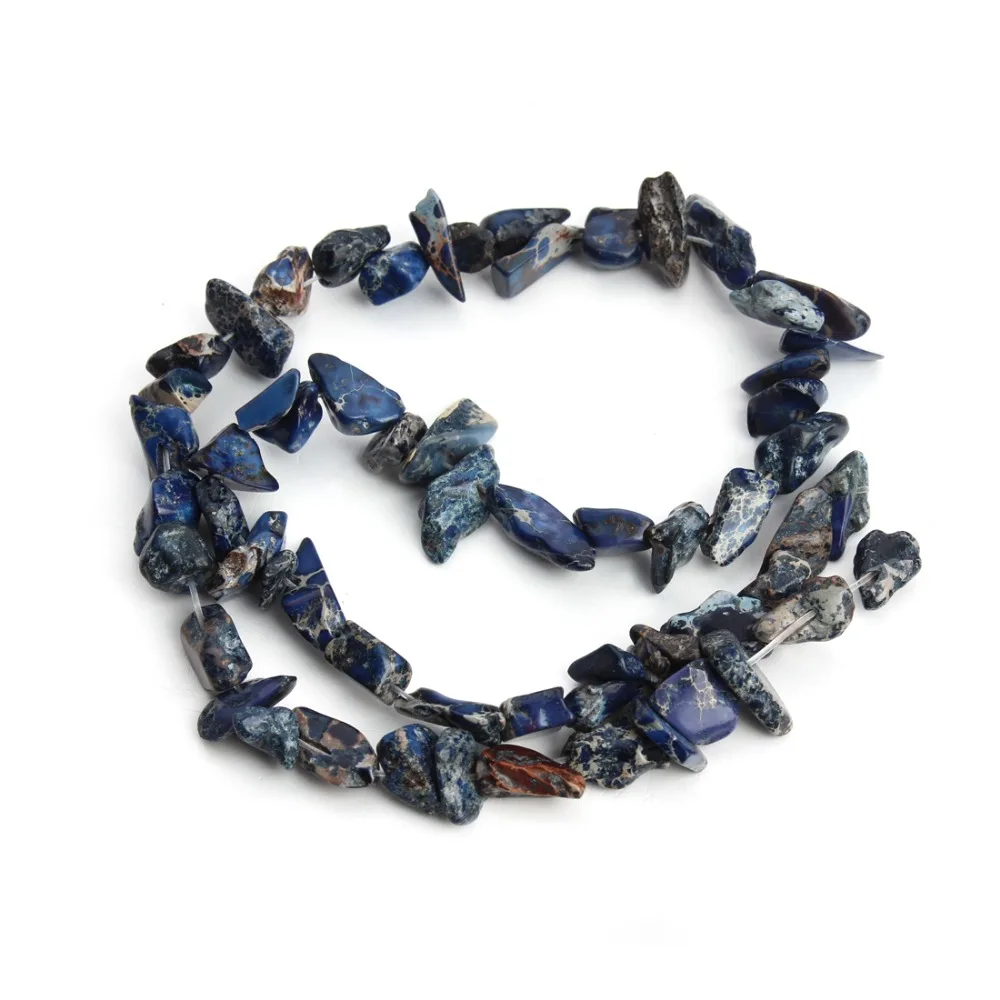 Wholesale Natural Irregular 8-12mm Chips Beads Dark Blue Imperial Stone Fit DIY Charm Strand Bracelets Jewelry Findings | Украшения и
