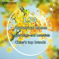 tag hezekiah 1 74 aspherical top level brand prescription lens optical myopia resin lens ultra light ultra clear radiation