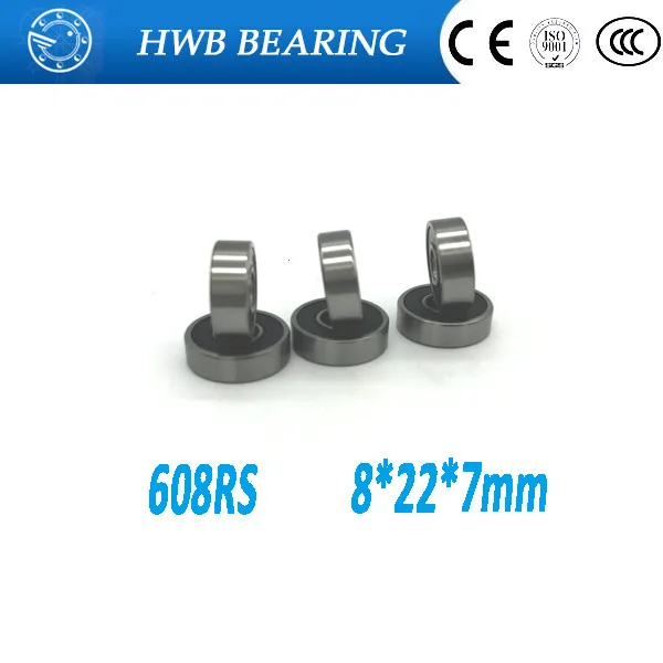 20Pcs 608-2RS 608RS 608rs 608 rs Deep Groove Ball Bearings 8 x 22 7mm Free shipping High Quality 8*22*7mm 2rs | Обустройство дома