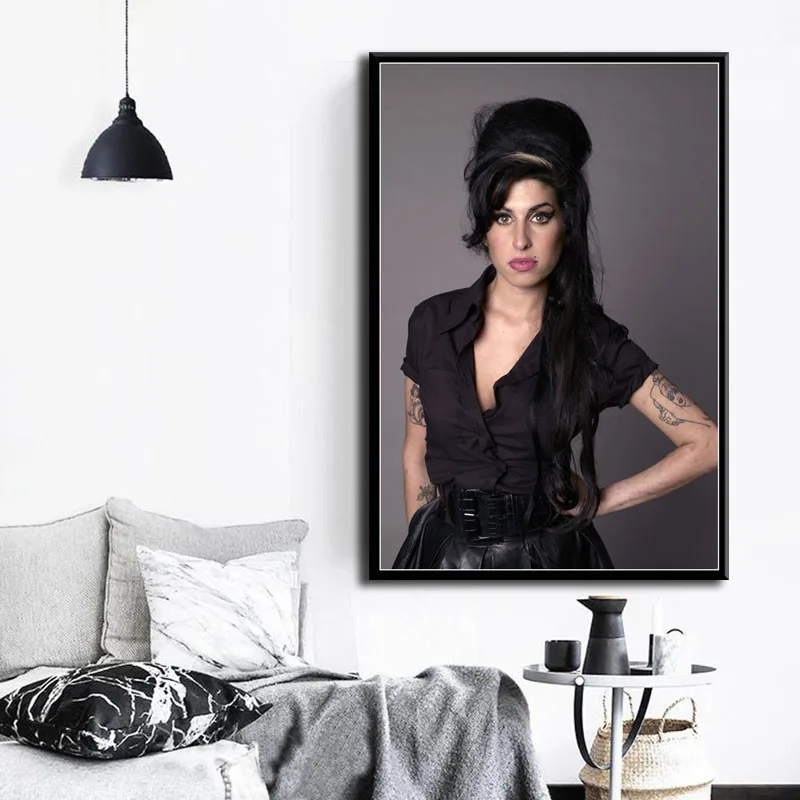 P475 Amy Winehouse музыкальный певец звезда поп-арт, живопись Шелковый Холст плакат настенный домашний декор