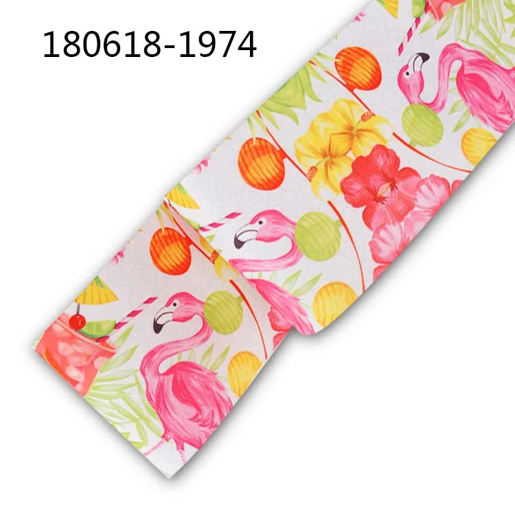 10 ярдов разные размеры корсажная лента с рисунком фламинго розовая животного из