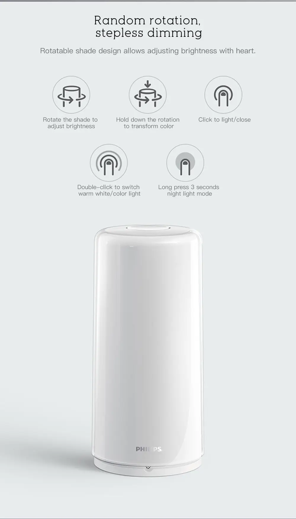 Xiaomi умный прикроватный светильник 100-240 В плавный затемняющий Xiomi светильник
