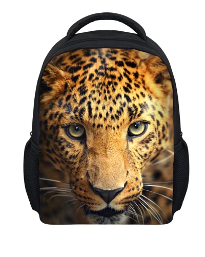 Small 3D Animal Leopard Printing Backpacks Children School Backpack Zoo Owl Dinosaur Kids Rucksack Cool Boys Book Bags | Багаж и сумки