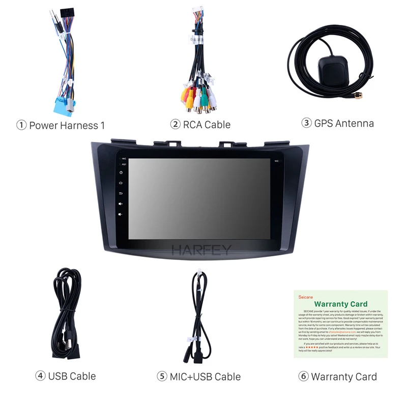 Harfey 4 + 64 ГБ 9 ''Android 10 0 автомобильное радио для Suzuki Ertiga Swift 2011 2012 2013 GPS