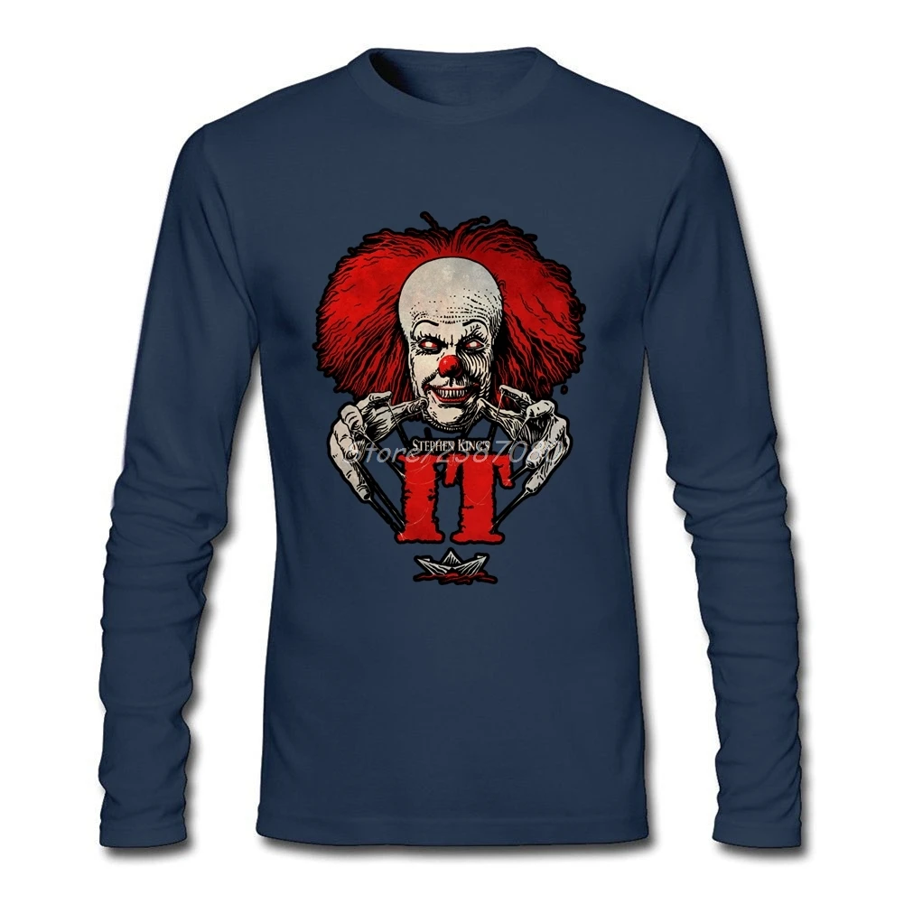 Футболка Pennywise It хлопковая с круглым вырезом и длинным рукавом Мужская