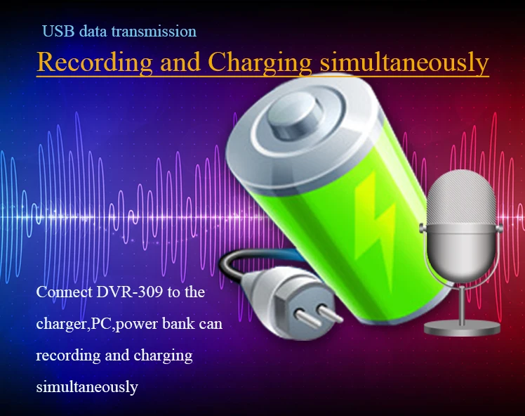 16 Гб беспроводной пульт дистанционного управления большой дистанции записи клип