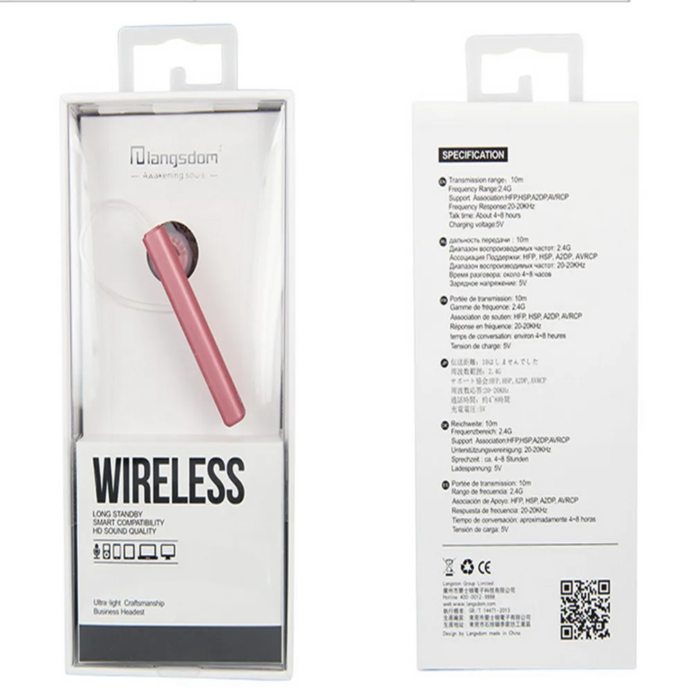 Langsdom номер K10 бизнес беспроводные наушники bluetooth 4.1 чип гарнитуры в режиме