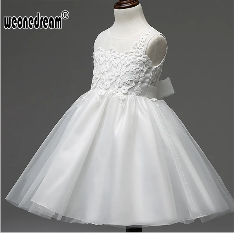 WEONEDREAM/новое белое платье с вышивкой элегантное для причастия девочек летние
