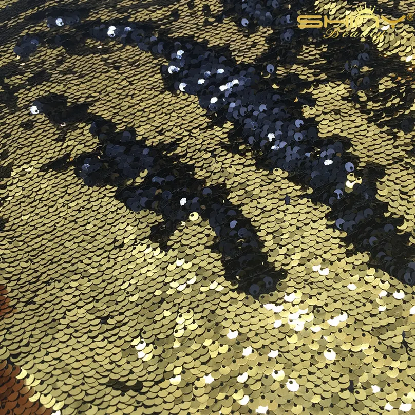 ShinyBeauty 2 шт. золотой и черный занавес фон 6x9FT Русалка блесток ткань для свадеб/вечеринок-ar