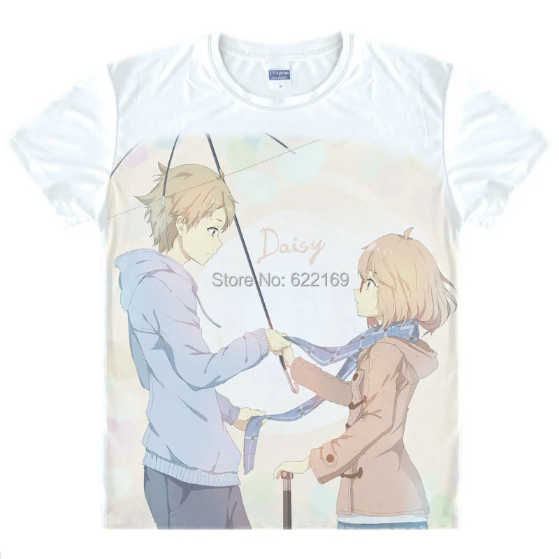 Мужская футболка для косплея из аниме Beyond the Border Mirai kuriama|gift credit|shirt fashionshirt joker |