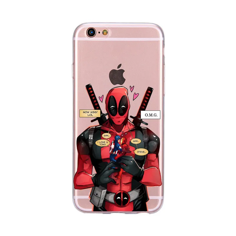 Для iPhone 6 Plus S плюс роскошные чехлы для телефонов Супермен любителей Дэдпул дизайн