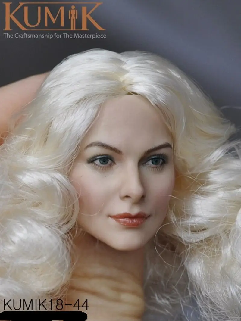 DIY 1/6 голова Sculptwhite кудри фигурка CG CY Женская KM-18-44 голова окрашенная sculpt