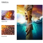 5D алмазная вышитая религия DIY квадратная Алмазная картина с изображением Иисуса из воды