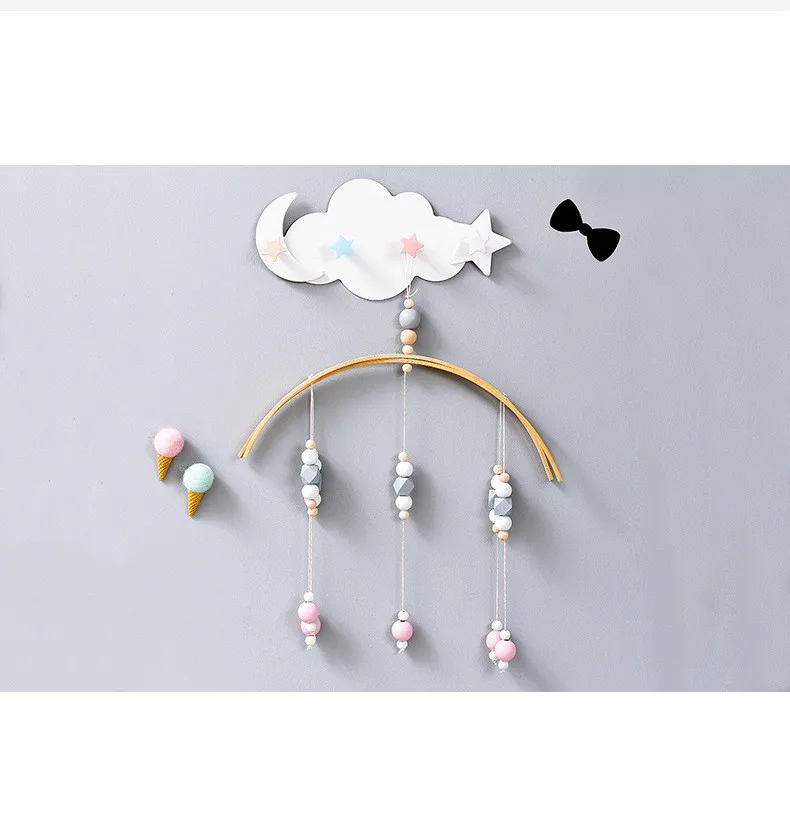 Cloud Star Moon Viscose Hook Wall Hanging Door Back Clothes Bathroom Moisture Proof Multi Functional Home Organizer | Дом и сад