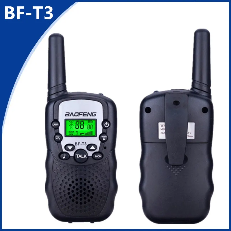 2 шт. Baofeng BF-T3 иди и болтай Walkie Talkie “иди и лучший подарок для детей радио мини ручной T3 Беспроводной двухстороннее радио детские игрушки Woki Токи