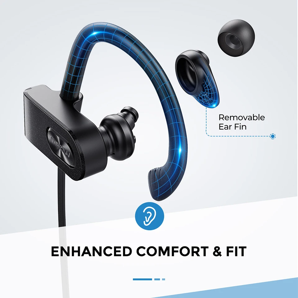 Mpow Пламя 2 Беспроводной Bluetooth 5,0 наушники IPX7 Водонепроницаемый с CVC6.0 Шум шумоподавления спортивные наушники для iphone Xiaomi
