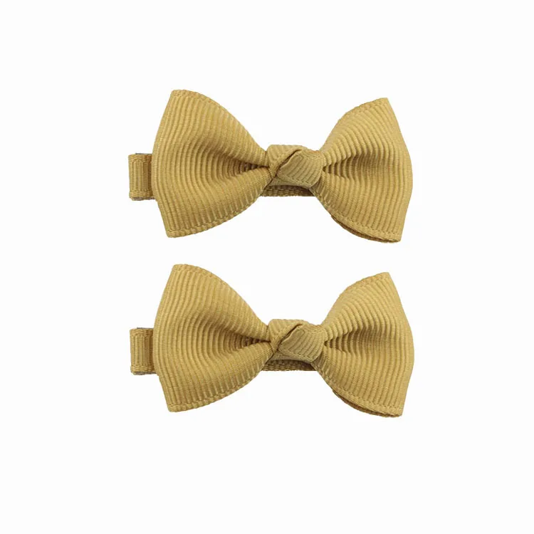 3 light brown FASACC 2 шт. лента бантики для волос Зажимы для детей заколки для девочек детская заколка детские заколки для волос милые аксессуары для украшения волос - Цвет: 3 light brown