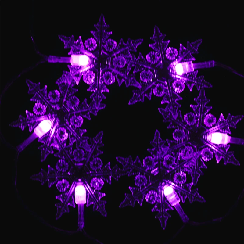 СВЕТОДИОДНАЯ Гирлянда в виде снежинок 10 м 110 220 В|christmas decorations for|light snowflakesfairy lights |