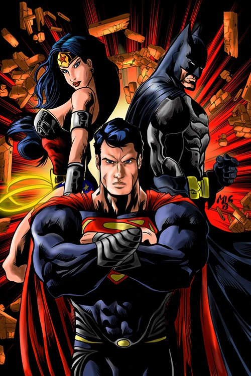 Американский Классический комиксы Super Hero серии Современной Поп элементы стены HD