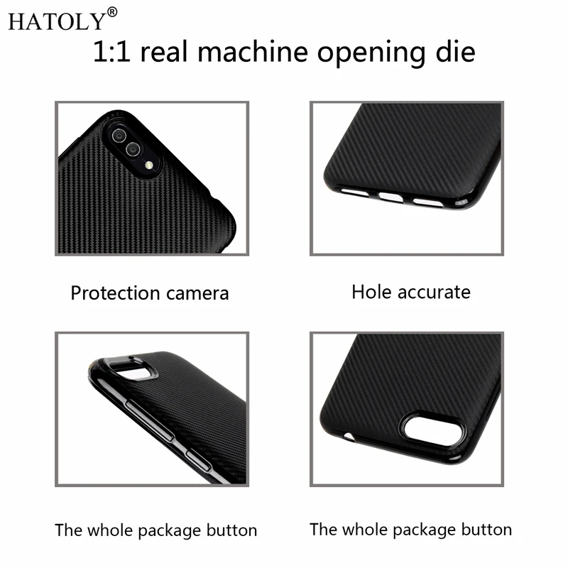 Чехол HATOLY для Asus Zenfone 4 Max ZC520KL ультратонкий мягкий чехол-накладка из углеродного