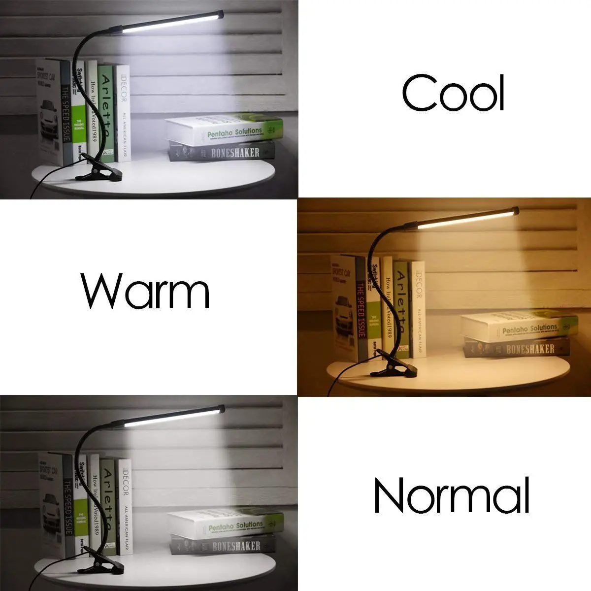 8 Вт Светодиодный светильник с зажимом Настольный 3 режимами 2 м кабель диммер 10