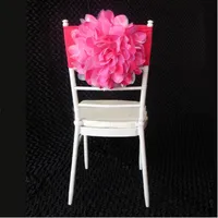 New Arrival Chair Decoration Flower Upscale Design Chair Sash Ruffle Cover for Wedding Banquet Decorations Supplies