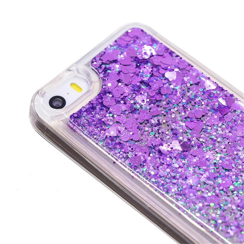 Для чехла iPhone 5S Блестящий жидкий зыбучий песок зеркальный чехол для 5se 5 SE