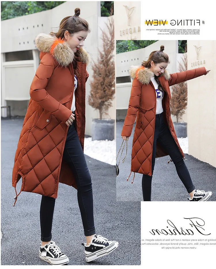 Зимнее пальто, женская куртка, парка, новинка размера плюс M~ 3XL, воротник из искусственного меха, верхняя одежда, Chaquetas Mujer, женские длинные теплые пальто