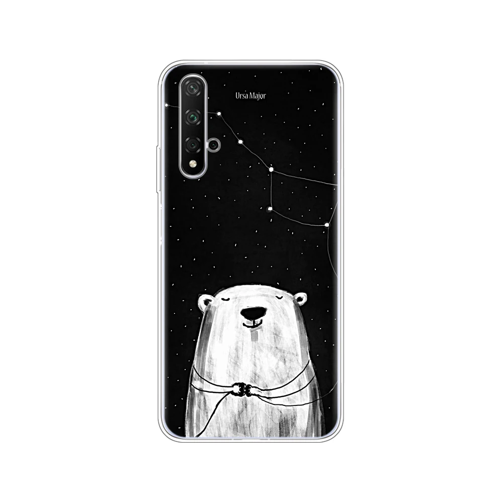 80257 Чехол для Honor 20, силиконовая задняя крышка, чехол для телефона Huawei Honor 20 Pro Lite, YAL-L21 YAL-L41, роскошный чехол, полная защита 360 - Цвет: 80257