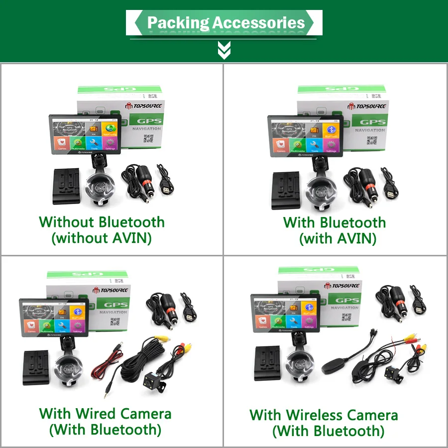 TOPSOURCE 7 ''автомобильный gps навигации HD навигатор WinCE 6 0 8 ГБ FM 800 мГц бесплатно