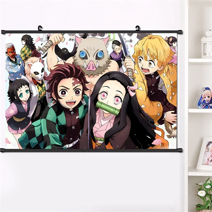 F Аниме демон убийца: Kimetsu no Yaiba Agatsuma Zenitsu настенный Свиток Плакат манга настенные подвесные плакаты украшение дома 40*60 см - Цвет: F